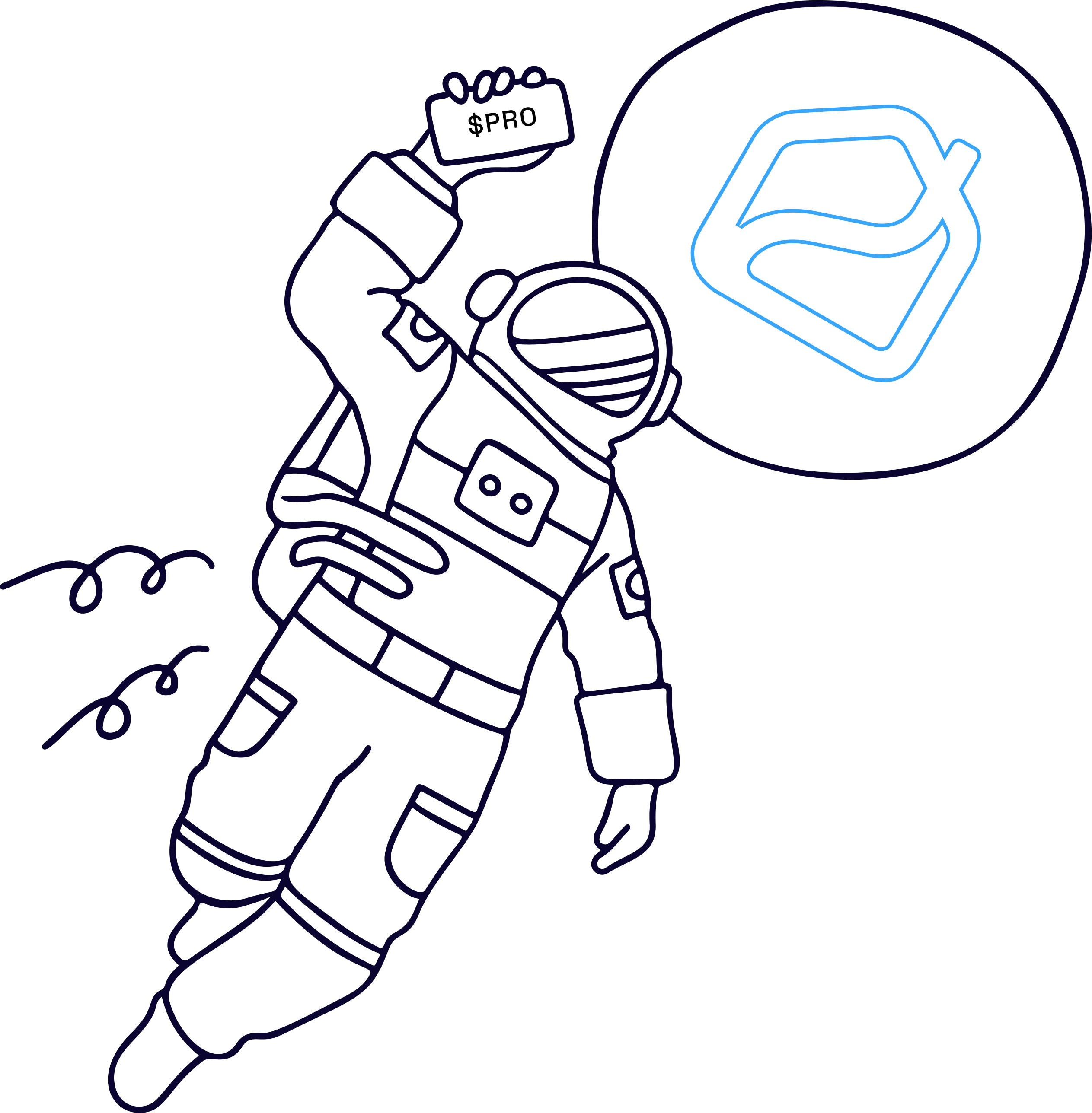 Astronaut Holding $PRO